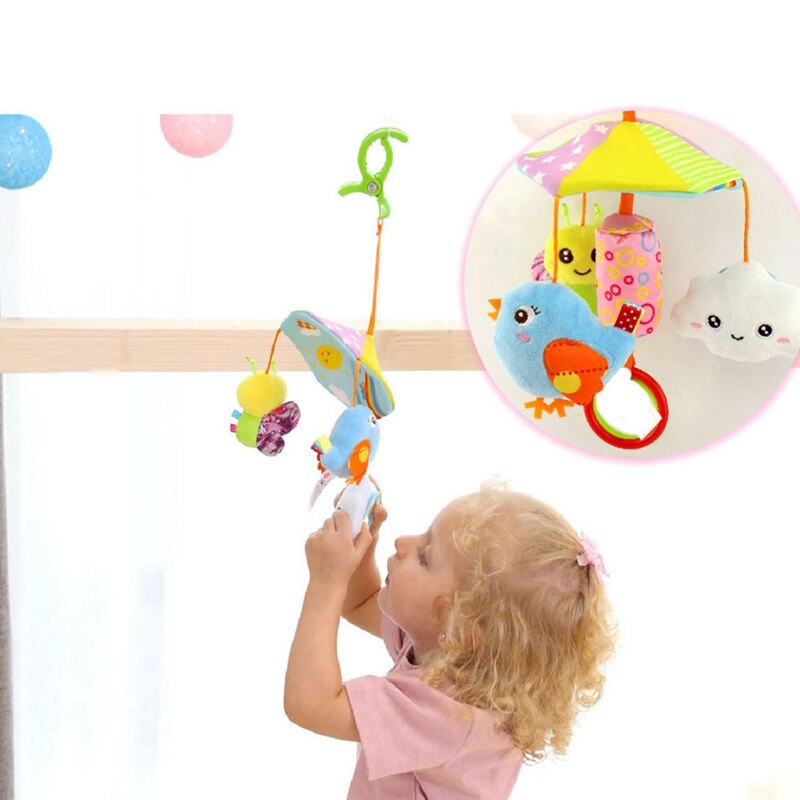 2 pz Giocattoli Del bambino Sveglio Animale Sonagli per Bambini Presepe mobile Neonati Giocattolo per Passeggino Carrello infantile Giocattolo Della Peluche, a & B