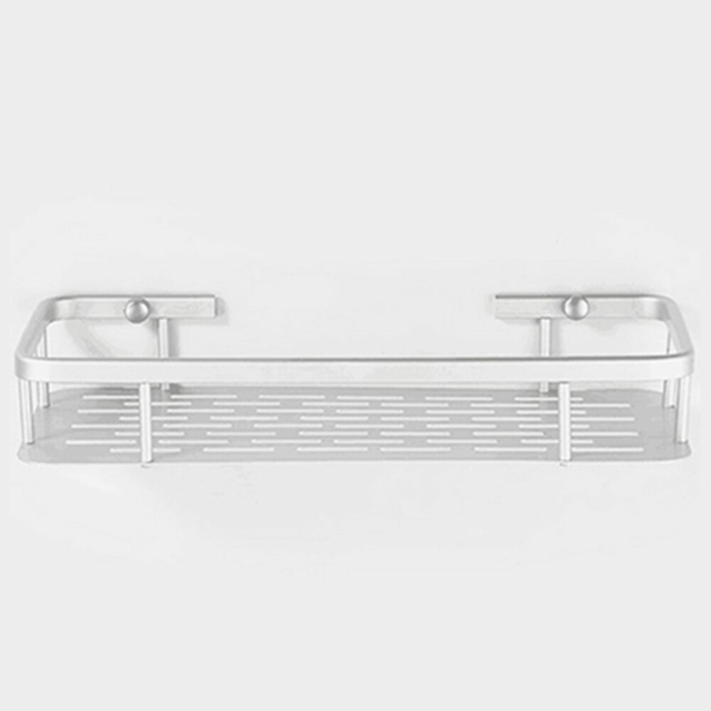 1/2 Tiers Aluminium Badezimmer Dusche Bad Halter Für Shampoos Dusche Gel Küche Hause Balkon Regal Hängen Lagerung Rack: Without Hook
