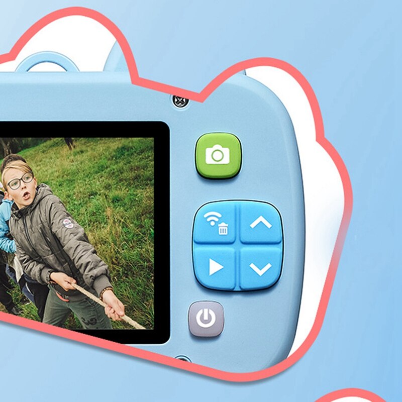gorący-1200W WIFI aparat dziecięcy mały uroczy kot cyfrowy aparat fotograficzny dla dzieci aparat fotograficzny dla dziecka zdjęcie dziecka Selfie 1080P aparat fotograficzny dla dzieci prezenty dla dzieci