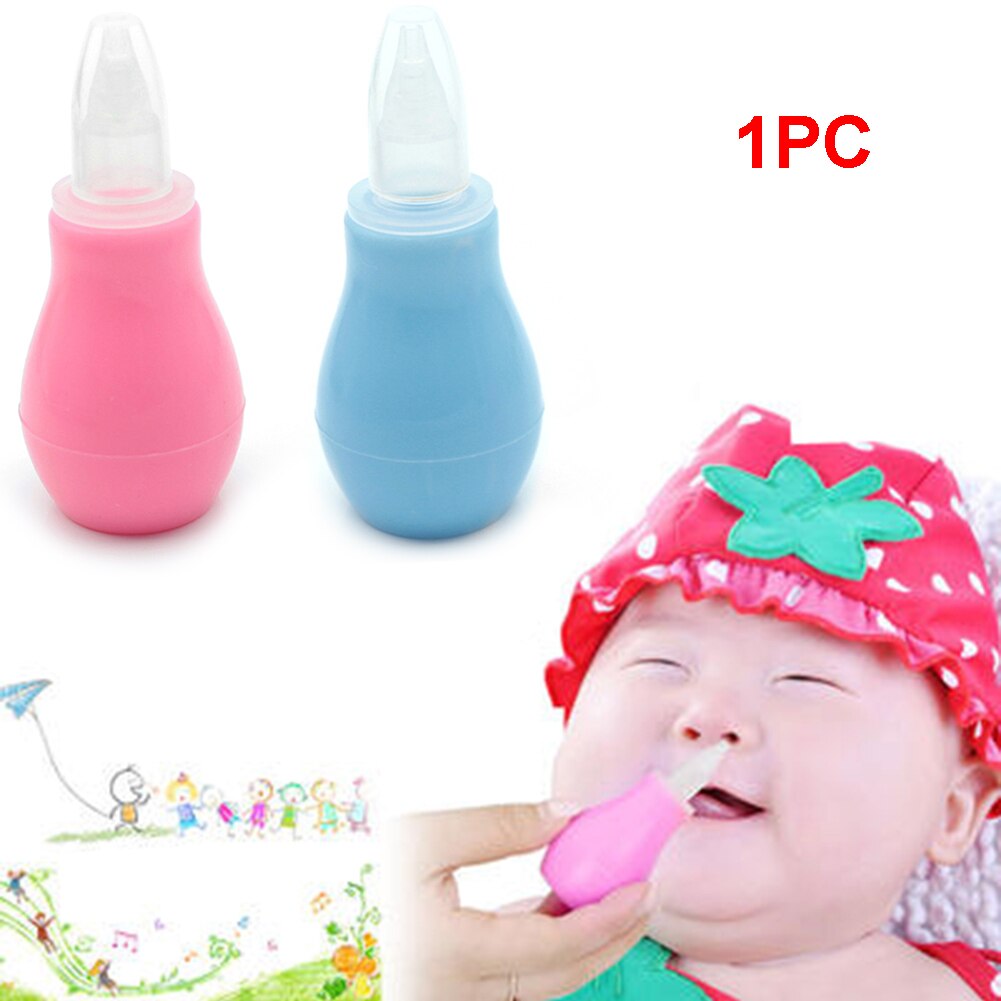 Newborn Baby Soft Silicone Nose Aspirator Toddler Nose Cleaner Infant Snot Vacuum Sucker Soft Tip Cleaner Baby Care