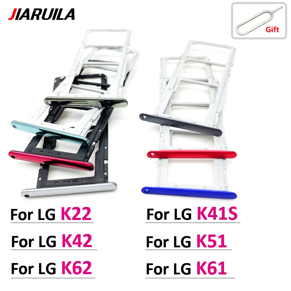 Original Micro Nano SIM Card Holder Tray chip slot drawer Holder Adapter Socket For LG K22 K42 K52 K41S K51 K61 K62