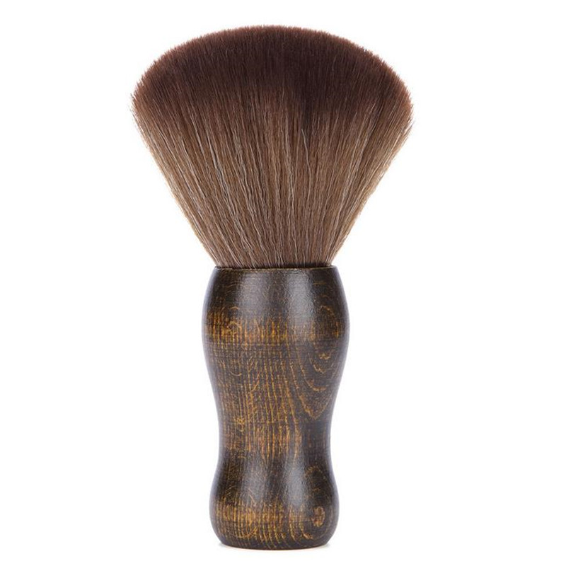 Brosse à barbe marron pour hommes, plumeau pour le cou et le visage, pour Salon de coiffure, pour le nettoyage des cheveux, 30