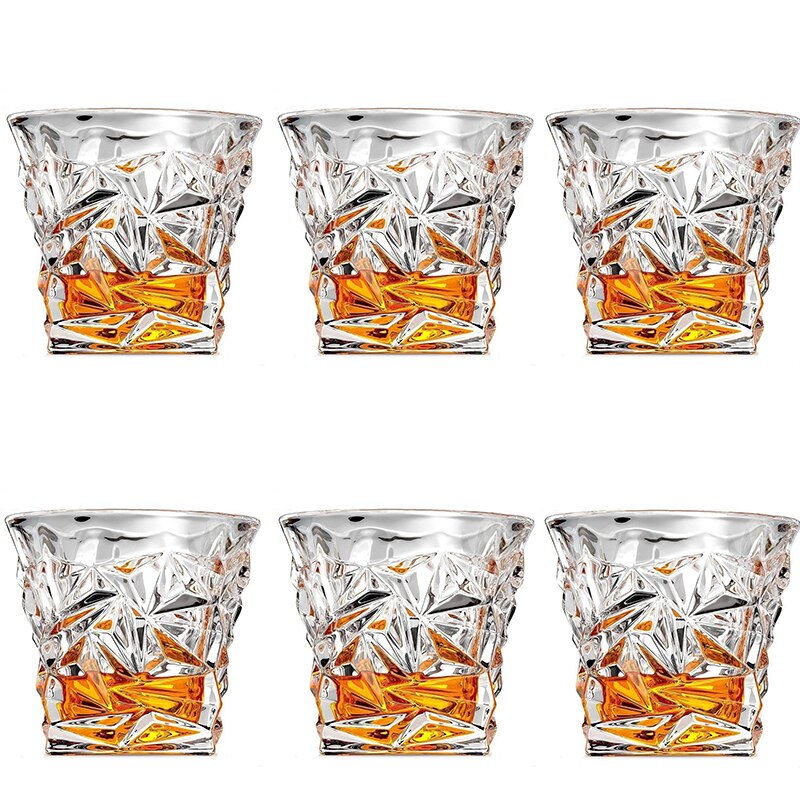 Set Van 6-320Ml Helder Kristal Whiskey Glas Glaswerk Voor Whisky Bier Drinkbeker Wijnglas