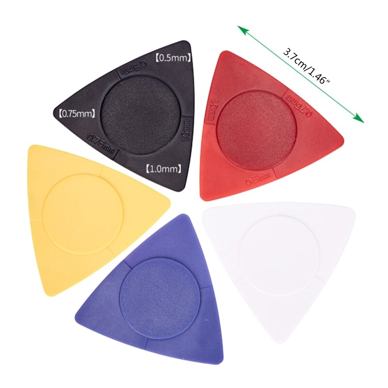 094C 10 Stuks Plectrums Plectrums Plastic Picks Set Multicolor Driehoek Plectrum