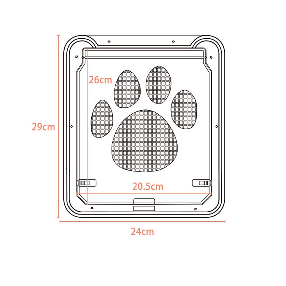 24X29 Cm Hond Voetafdruk Patroon Pet Kat Hond Deur Gates Ramps Raam Deur Screen Hond Dierbenodigdheden