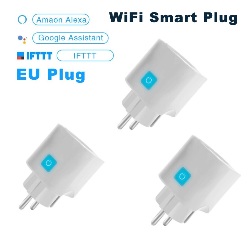 Ewelink Tuya European Standard Smart Plug Socket Wifi Mobile Phone Timer Switch Remote Control Smart Home Inteligente Enchufe: 3pcs