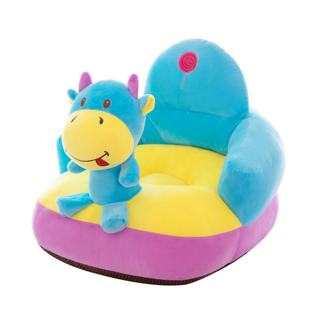 Only Cover No Filling Baby Bean Bag Cartoon Crown Seat Sofa Baby Chair Toddler Nest Puff Seat Bean Bag Plush Children Seat Cover: E