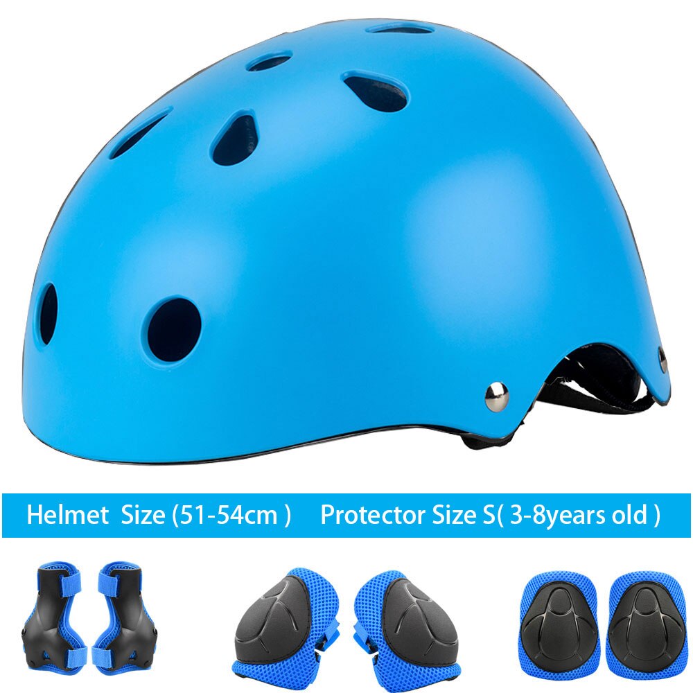 KINGBIKE Kids Roller Skating Bicycle Helmet Knee Wrist Guard Elbow Pad Set 7 pieces Child Cycling Sports Protective Guard Gear