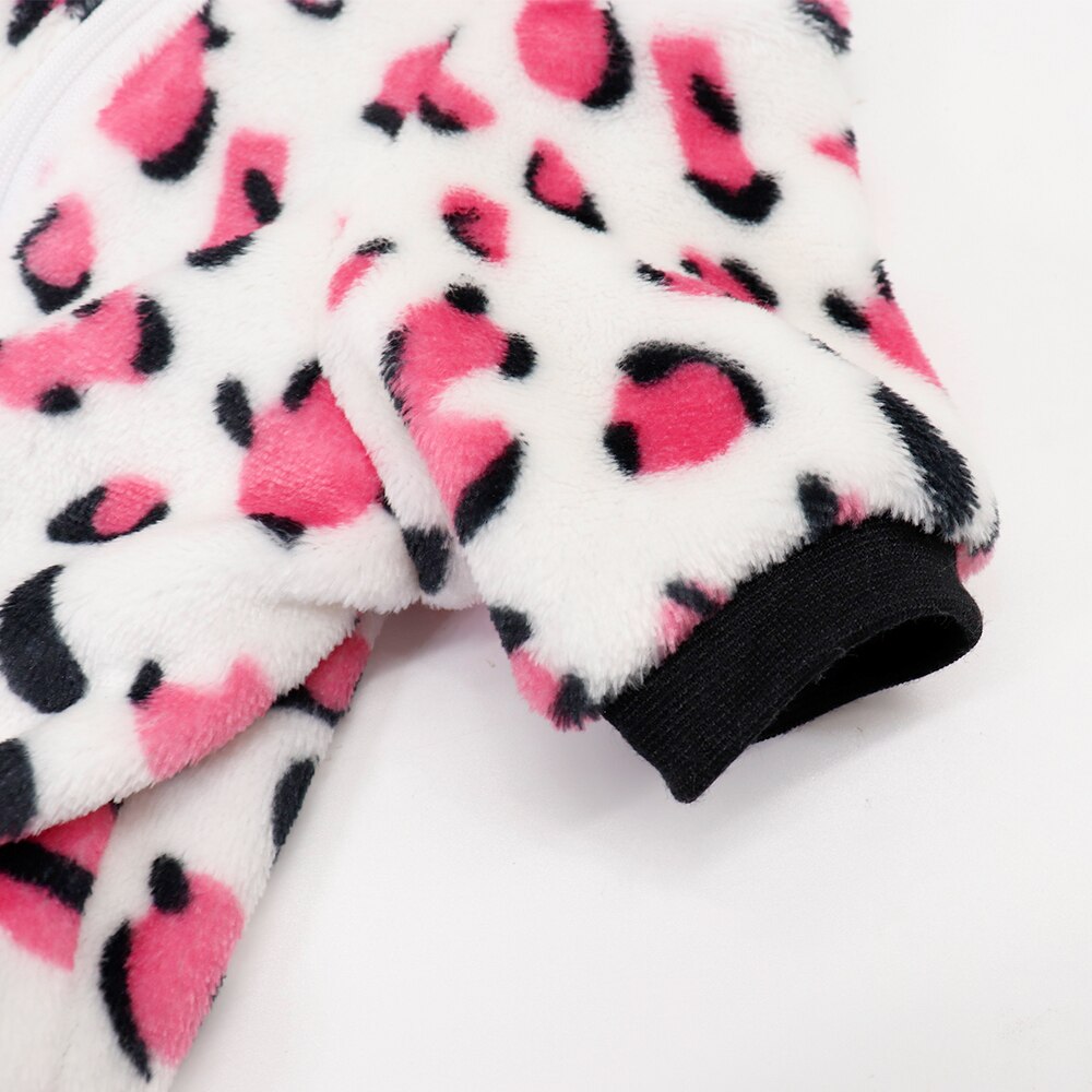 Ropa suave para perro de mascota ropa de leopardo traje de invierno abrigo pequeño mediano de perros, gatos, Bulldog francés Pitbull traje para Pug