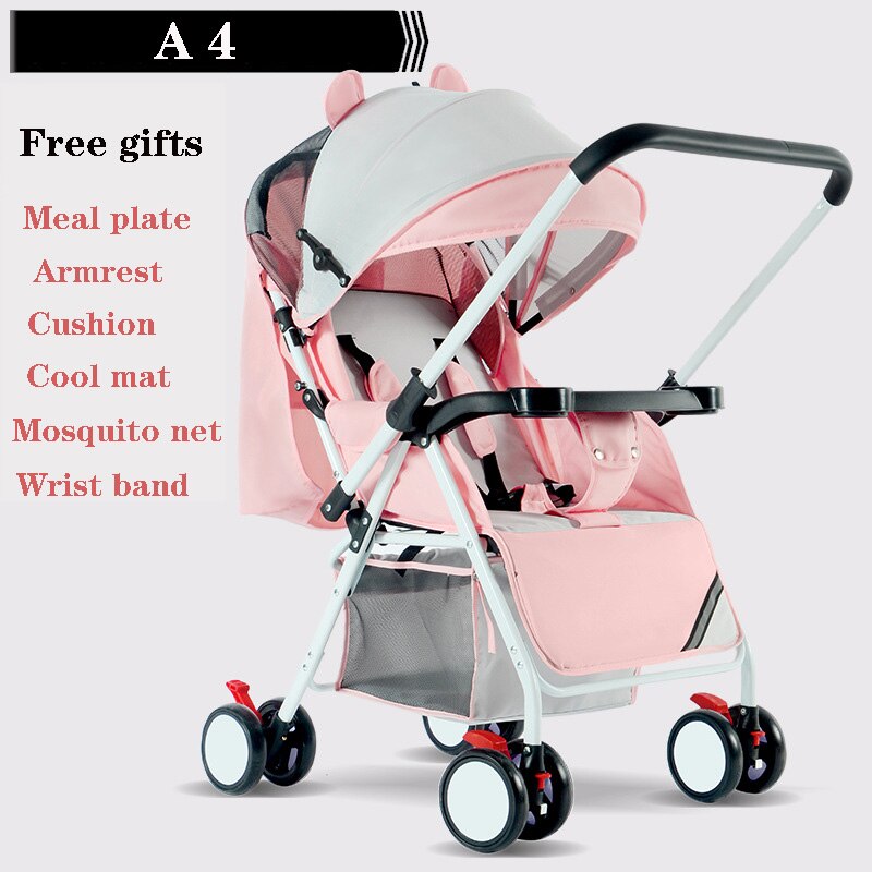 Draagbare Kinderwagen Vouwen Kinderwagen Ultra Lichtgewicht En Handig Kan Sit Lie Baby Eenvoudige Kind Mini Vier Wiel Kar: A4