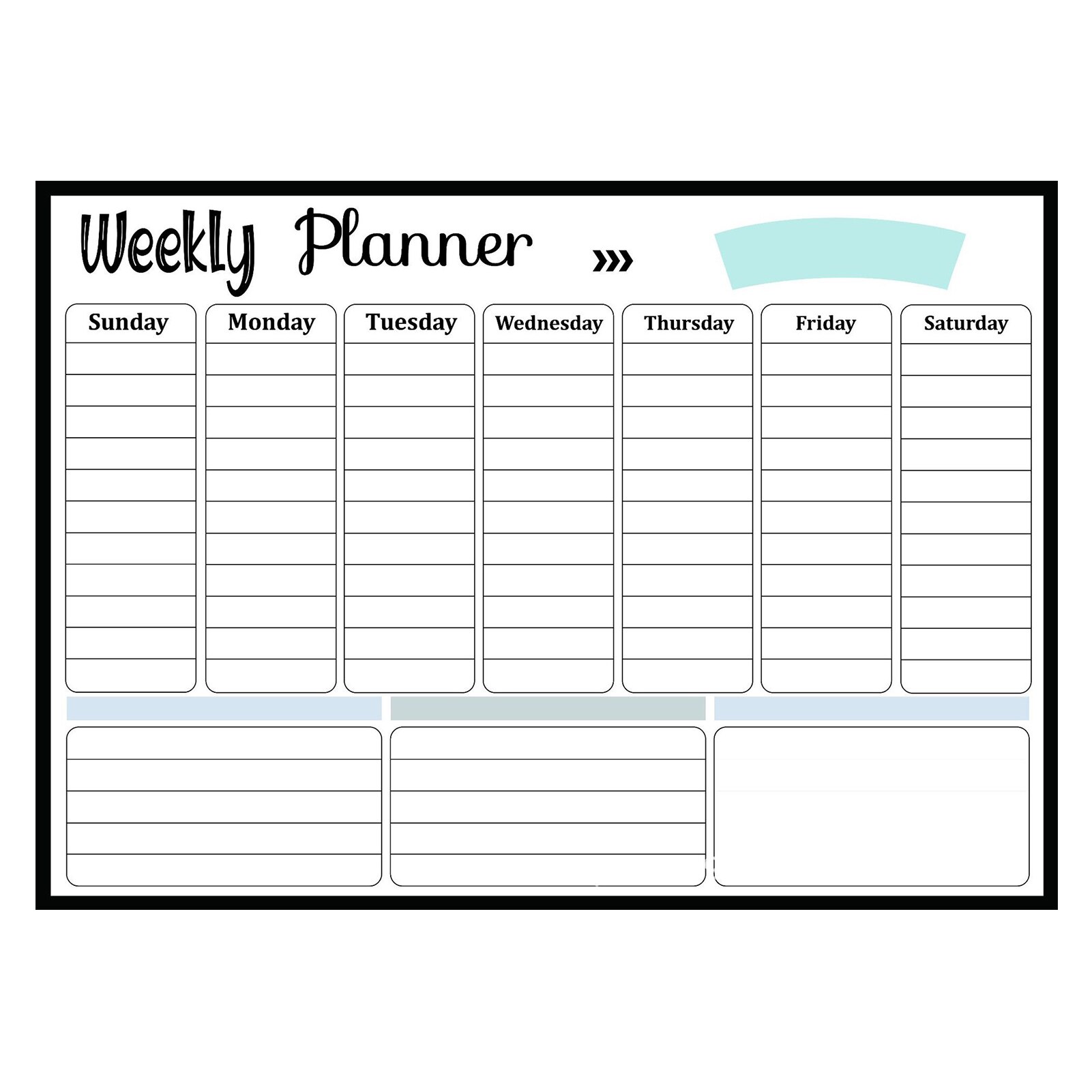 Dry Erase Calendar Whiteboard Fridge Magnet Flexible Daily Message Stickers for Weekly Organizer Schedule Planner To Do List: Option 2