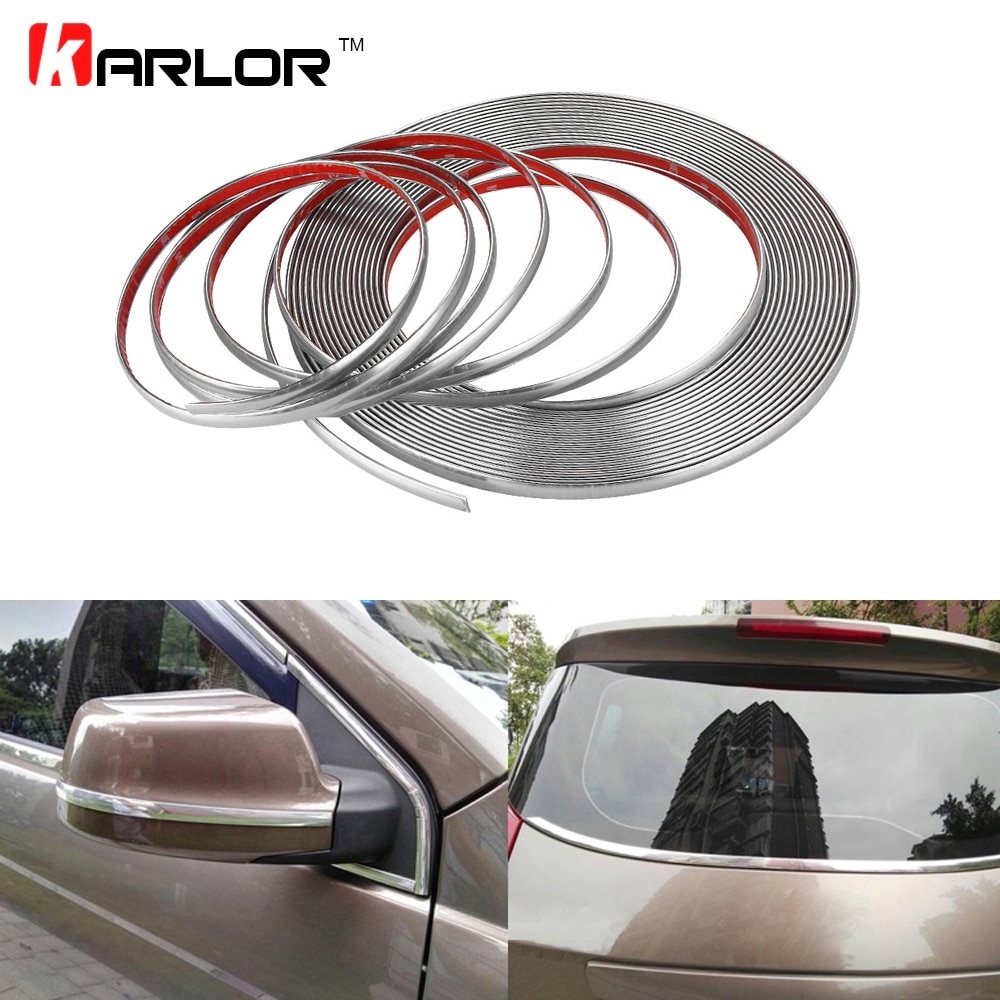 3 M Auto Styling Chrome Decor Strip Moulding Styling Trim Sticker 6 MM 8 MM 10 MM 12 MM 15 MM 18 MM 20 MM 22 MM 25 MM 30 MM Auto-accessoires