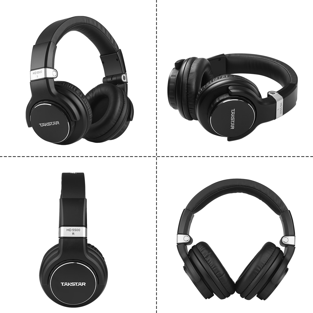 TAKSTAR HD 5500 Over Ear Headphone Studio DJ Headphones Noise Cancelling Wired Headset for Music Appreciation