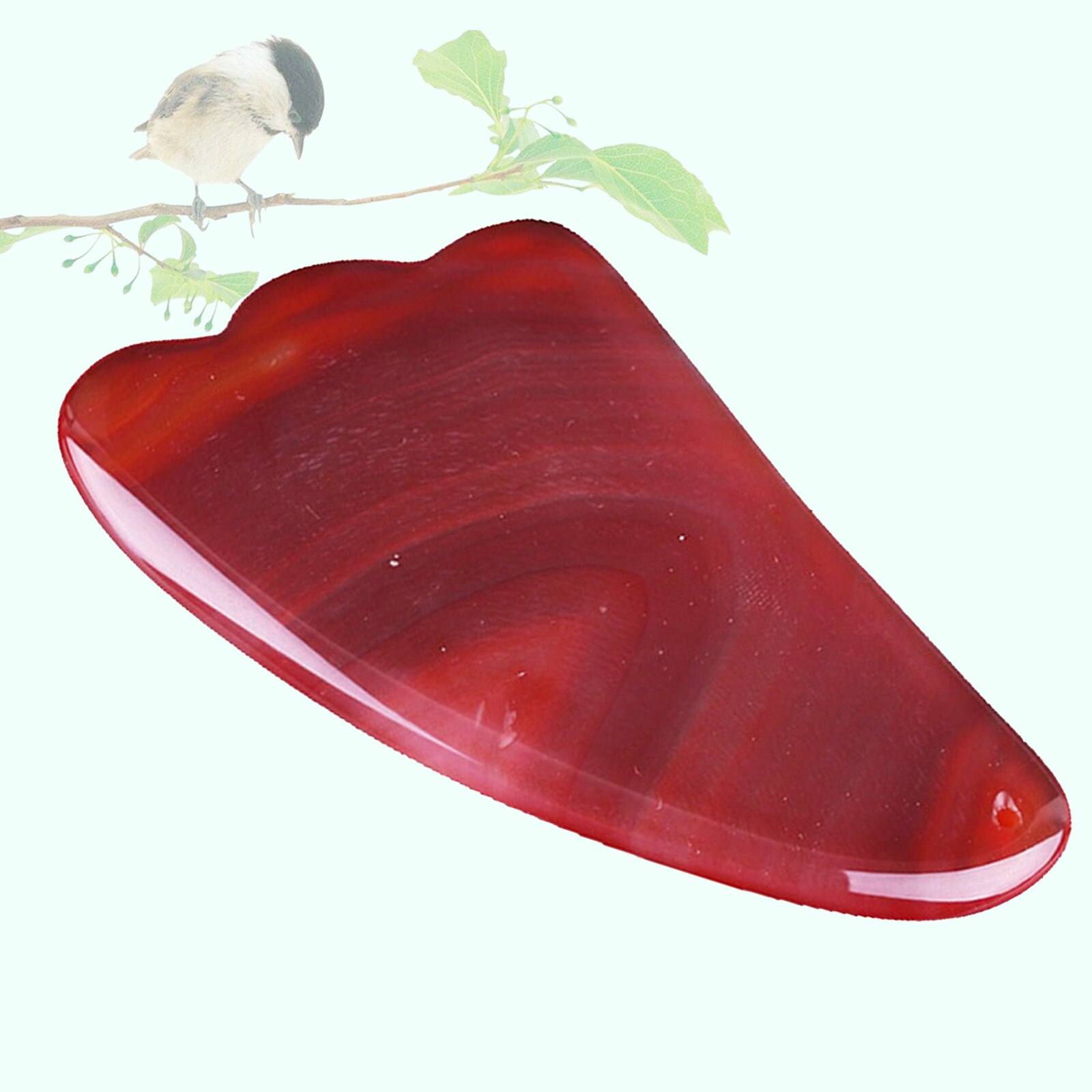 Gua Sha-Rodillo de Jade rojo cornalina crudo, herramienta de masaje de tabla de raspado, herramienta para el cuidado Facial, antienvejecimiento, Gua Sha, herramientas de belleza