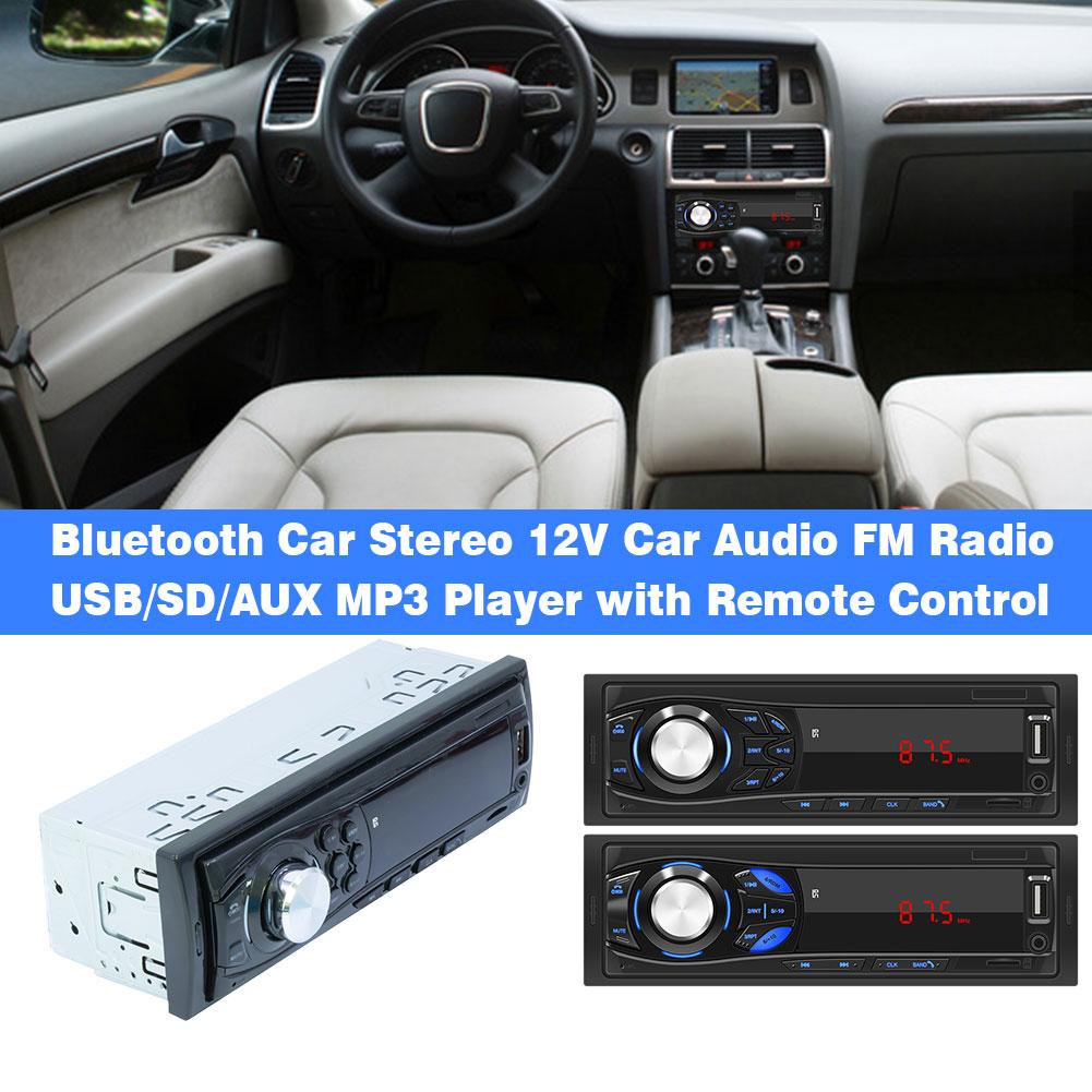 1 DIN Car Mp3 Player Stereo Remote Control Digital Bluetooth Audio Music Stereo Car Radio Multimedia Player USB/SD/AUX-IN