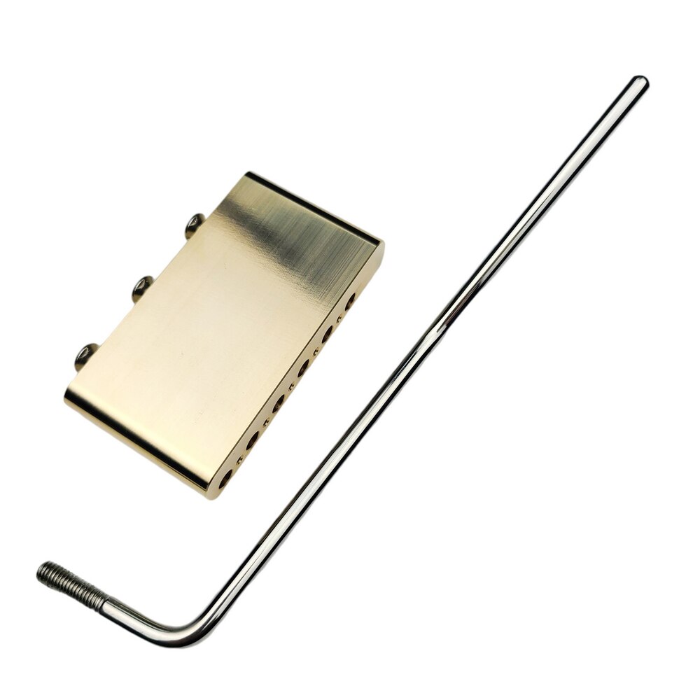 Sistema de trémolo para guitarra eléctrica, bloque de puente de latón completo de acero inoxidable de 40mm para Fender Strat y Squier de México, Classic Vibe CV: Brass Block With Arm