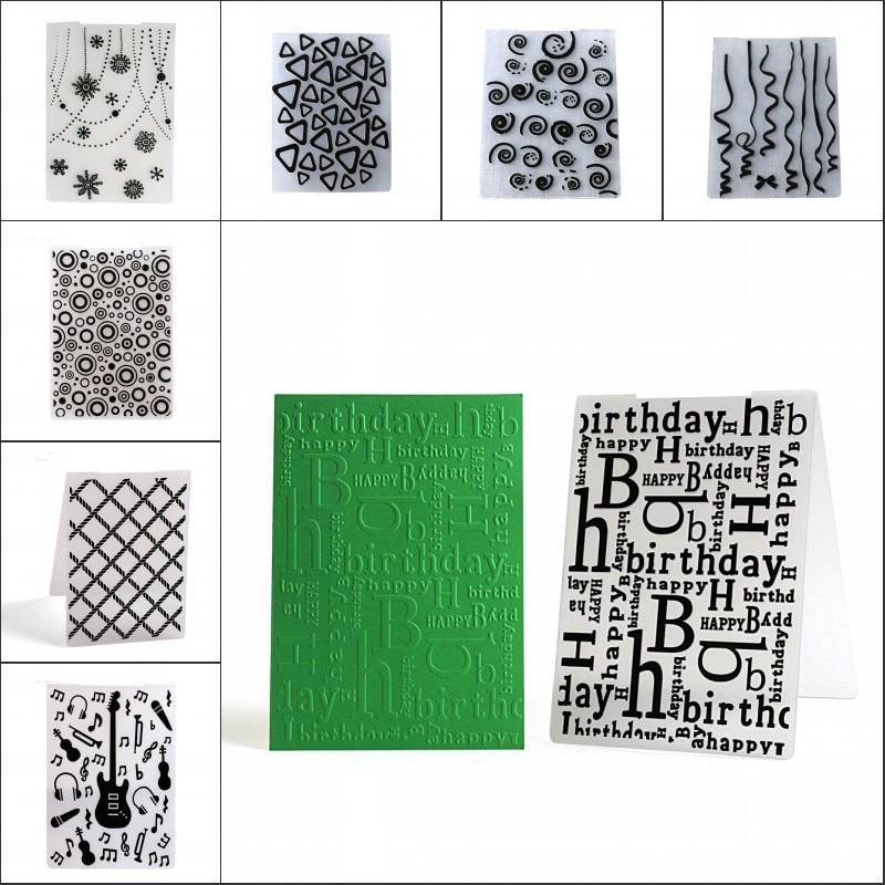 Clear Postzegels Plastic Embossing Mappen Papieren Kaarten Template Scrapbooking Craft Card Making DIY Fotoalbum Bruiloft Decoratie