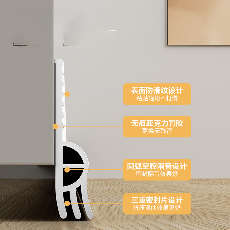 TPE Door Bottom Sealing Strip Special Windproof Air Leakage Strip Lower Windshield Strip Rubber Strips At The Bottom of The Door