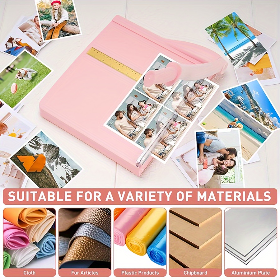 Pink paper cutter & paper cutter with safety guard, heavy-duty paper cutter with 16 sheets capacity