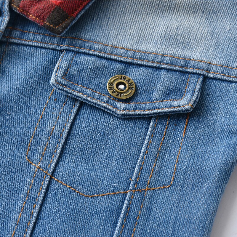 automne hiver unisexe bébé garçons fille Denim veste manteaux infantile longue traîneau revers vêtements d'extérieur enfant en bas âge coupe-vent