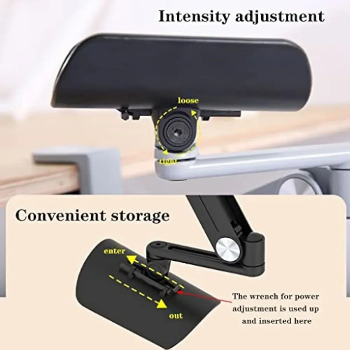 Ergonomische Armlehnen-Stützverlängerung für Schreibtischcomputer 360 ° Rotierendes Ellenbogenkissen, Handgelenkauflage, Halter für Zuhause und Büro