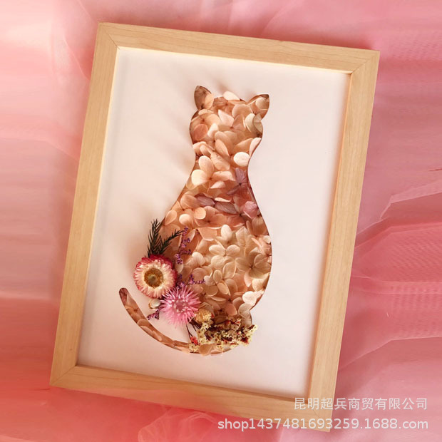 Bolsa de material flor seca marco de foto estereoscópica DIY material bolsa decoración de pared seca foto de flores marco Mesa fabricación de velas: XA4 37
