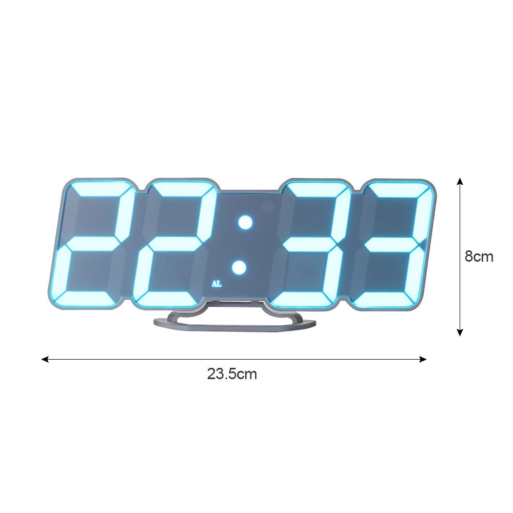 Moderne 3D Große Wanduhr LED Digital USB Elektronische Uhren Auf Die Wand Luminous Alarm Tisch Uhr Desktop Hause decor