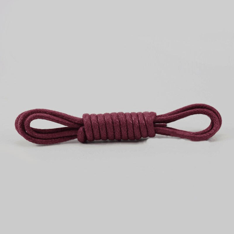 1 paar Stiefel Schnürsenkel Baumwolle Gewachste Schnürsenkel Runde Schnürsenkel Stiefel Schuhe Schnürsenkel Wasserdichte Leder Schnürsenkel Für Schuhe Saiten: dunkel Violett