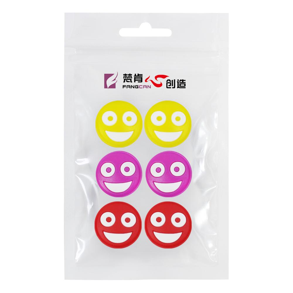 FANGCAN 6PC Double-faced Tennis Racket Vibration Absorber Silicone Squash Tennis Racquet Vibration Dampeners: 2 YL 2 purple 2 red