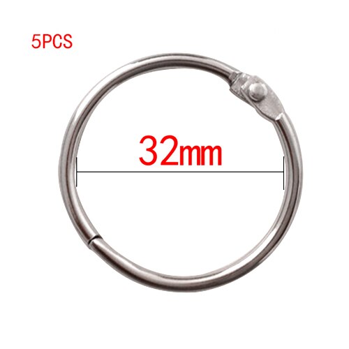 Metal 2/3/5/10Pcs Metal Ring Binder 15 - 80mm DIY Albums Loose-leaf Book Hoops Opening Office Binding Supplie Photo Album: 32mm