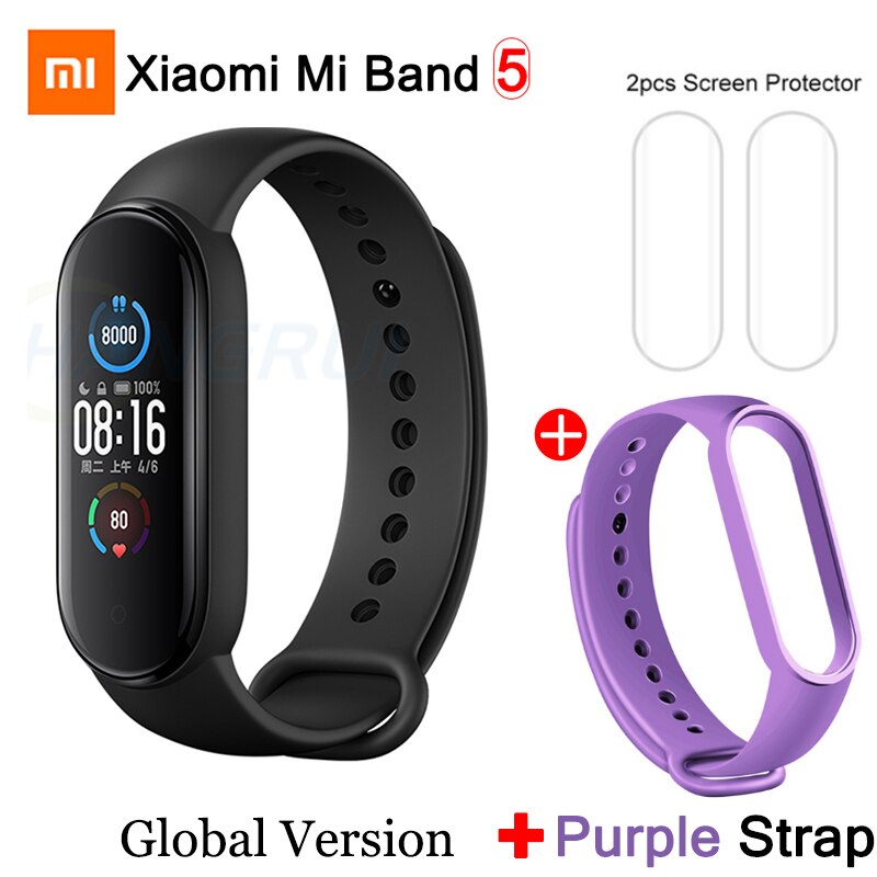 Globale Versione Xiaomi Mi Banda 5 Braccialetto Fitness Tracker Wristband OLED Colorato Dello Schermo Intelligente Impermeabile Monitor di Frequenza Cardiaca Fascia: style10