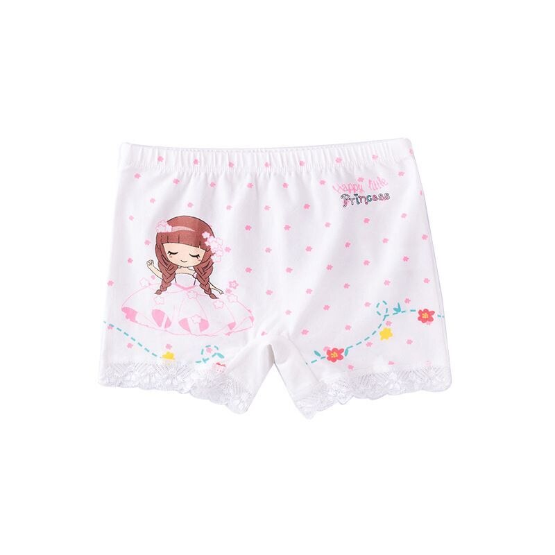 4 pz/lotto pantaloncini di sicurezza di alta qualità intimo morbido cotone elastico Leggings ragazze pantaloni di pizzo 2-10Y