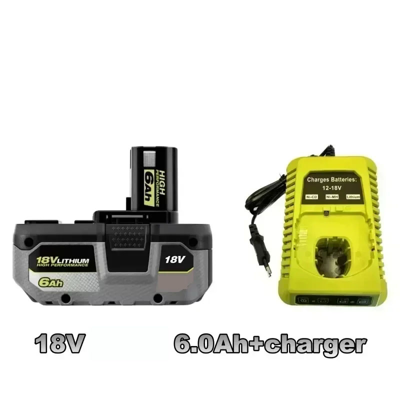 Voor RYOBI ONE+ krachtige lithiumbatterij 18V geen geheugeneffect, lage zelfontlading, geschikt voor alle ONE+gereedschappen P104,P107