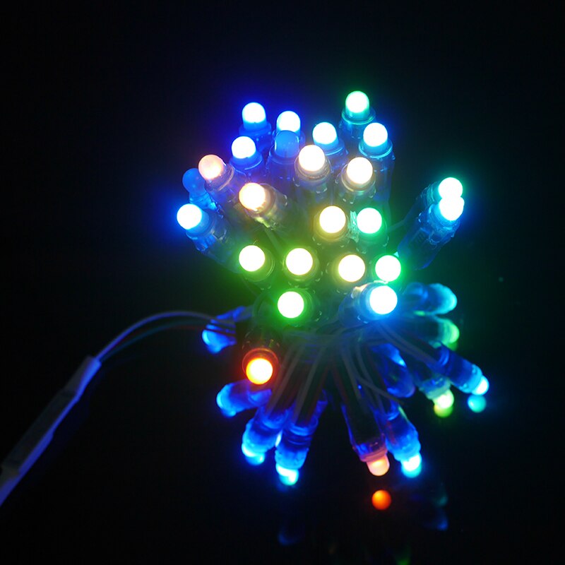 50 stücke 5V 12mm WS2811 Volle Farbe Led-modul IP68 Wasserdichte 2811 1903 IC RGB Farbe Digital Pixel string weihnachten Licht
