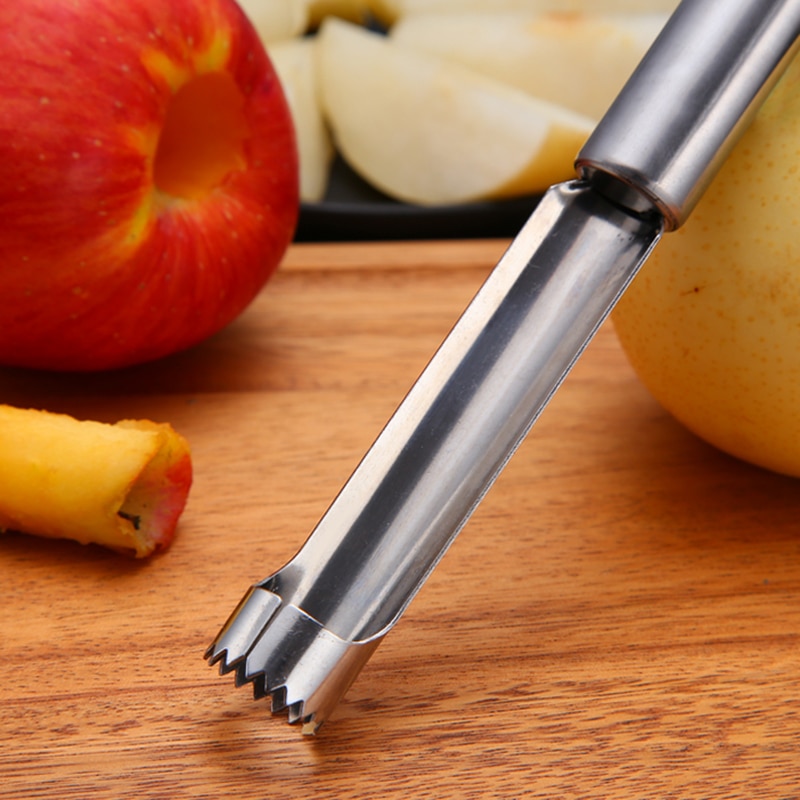 Rvs Appelboor Fruit Core Remover Apple Peer Core Zaaimachine Slicer Mes Keuken Gadgets Fruit Gereedschap Zaagtand Mes