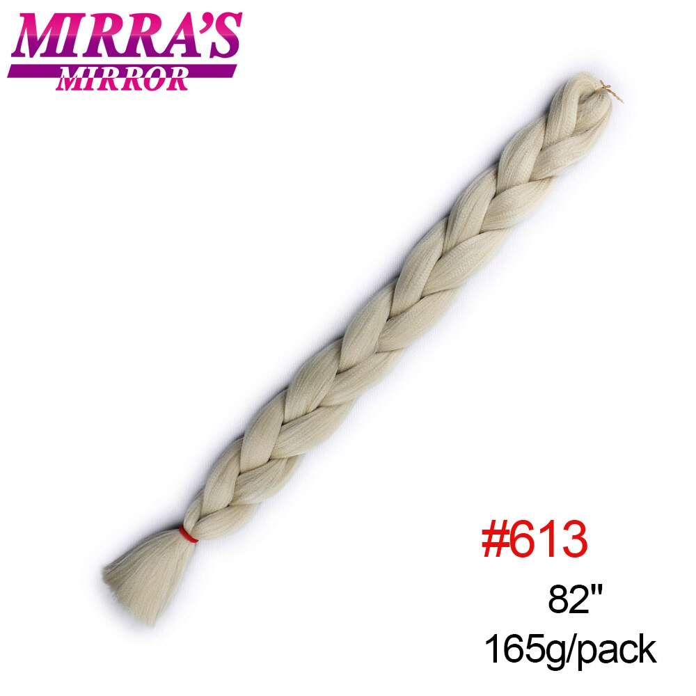 Mirra's Mirror – Extensions de tresses synthétiques Jumbo, 82 pouces, tresses Afro colorées rose bleu gris noir: #613
