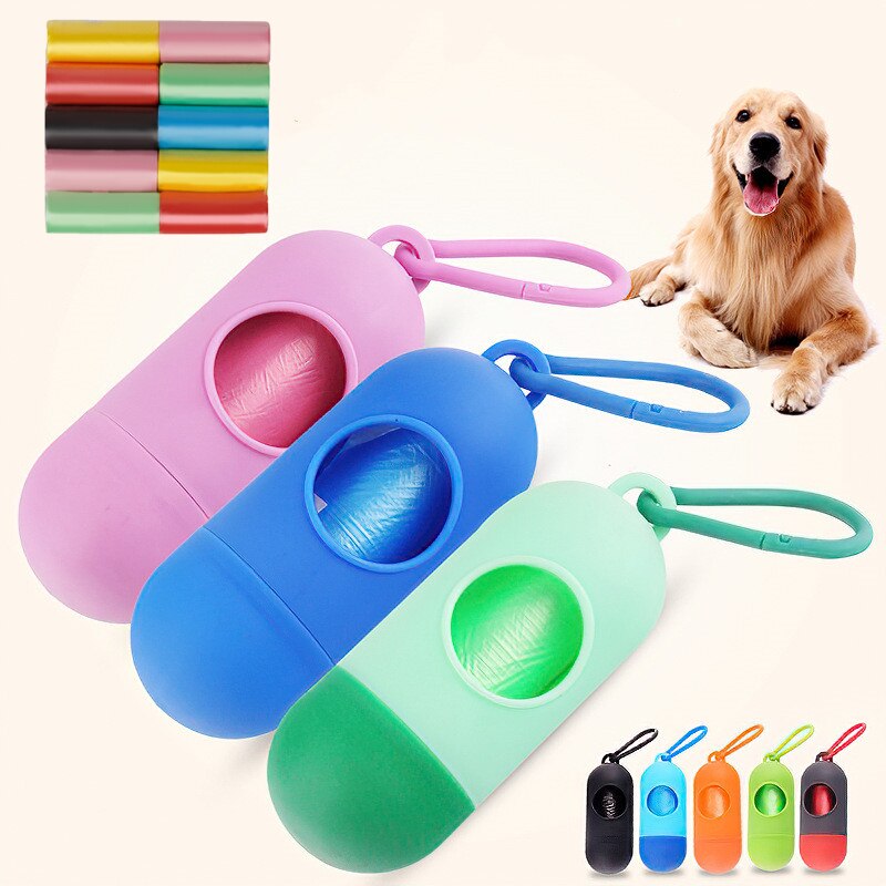 Distributeur de sacs à ordures pour chiens, porte-sac à ordures pour animaux de compagnie, fournitures pour chiens, collecteur de merde, sac de nettoyage pour chiots et chats