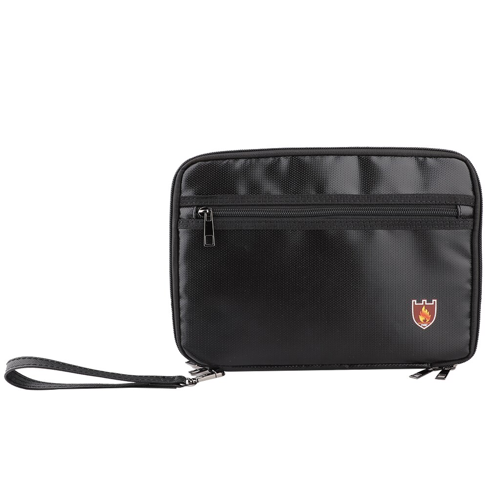 Brandsikker taske vandafvisende poser lynlås lukning opbevaringsposer dokumentkort telefon sikker opbevaring organisator til kontorrejser: 28 x 20 x 4cm