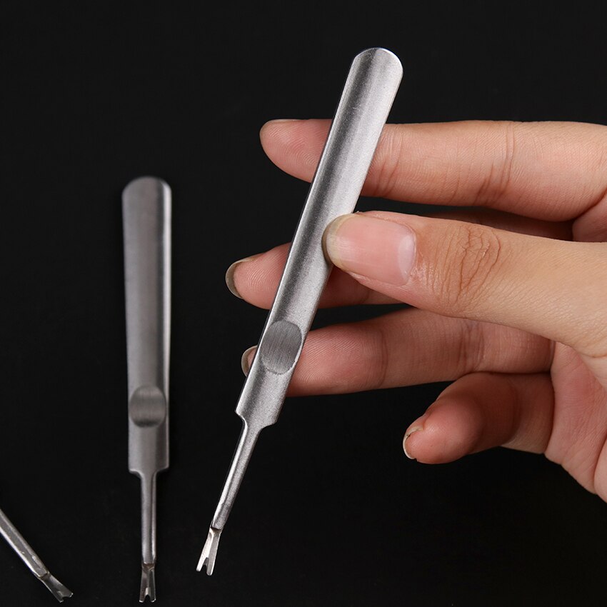 11.3Cm Rvs Cuticle Remover Zilveren Dead Skin Cuticle Pusher Trimmer Pedicure Nail Art Tool