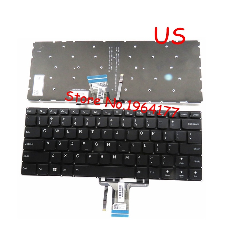 VOOR Lenovo Yoga 710-14IKB 710-14ISK 710-15IKB 710-15ISK Keyboard US Zwart Met Achtergrondverlichting met Backlit
