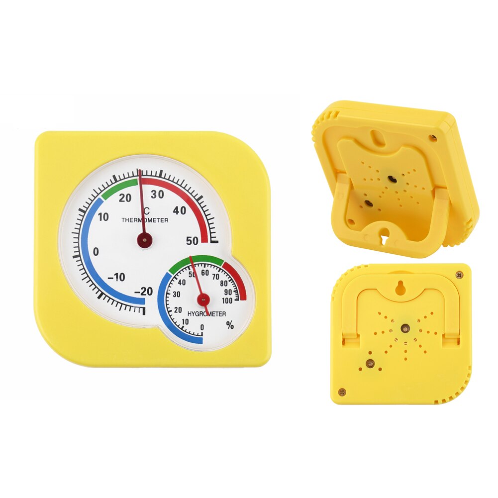 Home Wet Universal Mini Mechanical Portable Office Wall Mounted ABS Indoor Outdoor Thermometer Hygrometer