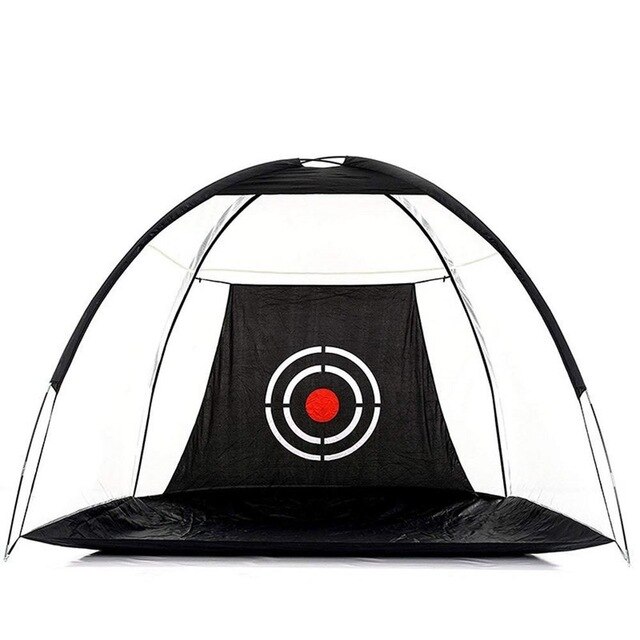 Golf træningsnet udendørs golf chipping netto rejse græsplæne nylon 210d oxford klud golf træningsnet hjem værktøj rammer: Sort