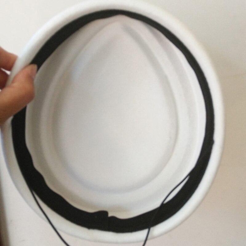 Gorro de lana pura , sombrero para azafata de 7cm de altura, pasador sólido, sombrero de cóctel, boina, Base para sombrero de mujer