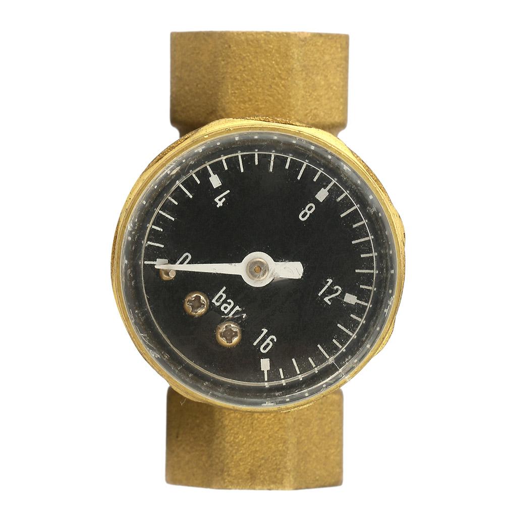 1/2" Brass Water Pressure Reducing Valve Relief Valve With Guage Meter Adjustable Water Flow