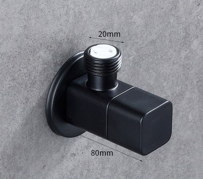 Flling valves Bathroom Angle Valve Solid Brass /Cold Bath Hardware Accessories Black Baking G1/2 Toilet Water Stop Valve: Style 5