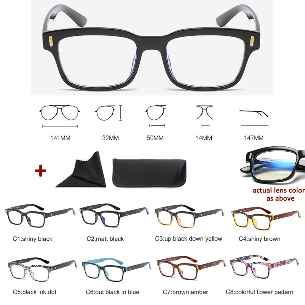 Anti Blue Rays Computer Glasses Men Blue Light Gaming Glasses Protection Spectacles Blue Light Blocking