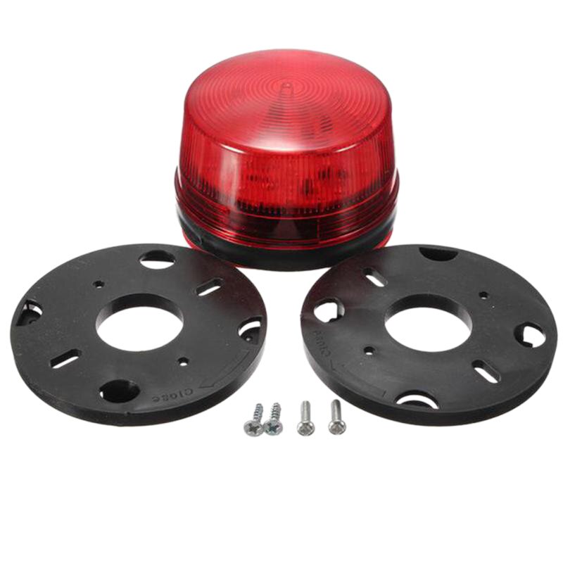 Vanntett 12v 120ma trygg trygghetsalarm strobe signal sikkerhetsadvarsel rødt blinkende led lys for alarm: Rød