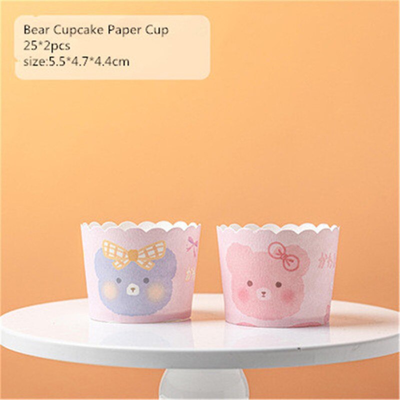 50pcs Rainbow Unicorn Muffin Cupcake Paper Cup For Wedding Unicorn Party Caissettes Cupcake Liner Baking Cup Cake Wrapper Case: sky blue