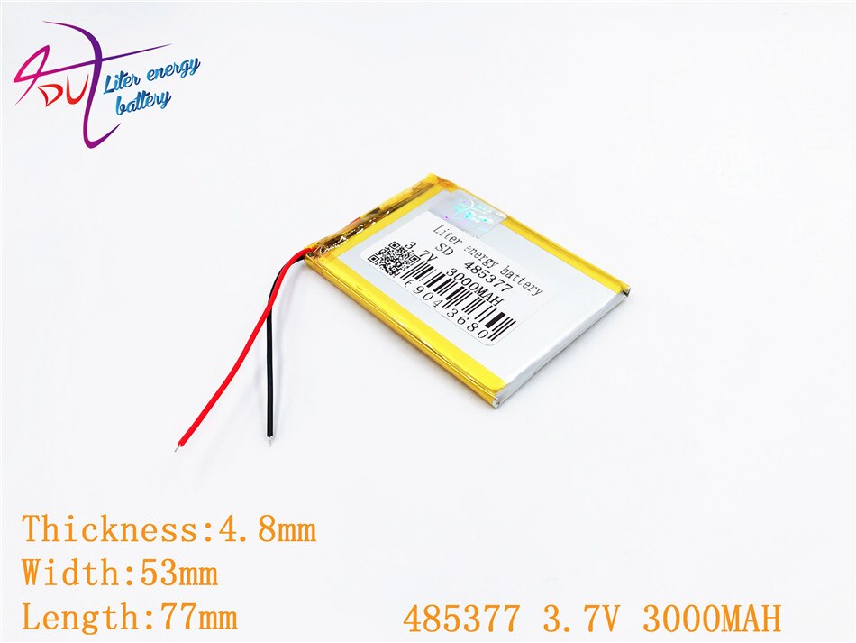 Grootte 485377 3.7 V 505575 3000 MAH Lithium polymeer Batterij Met Bescherming Boord Voor GPS Tablet PC Digitale Producten