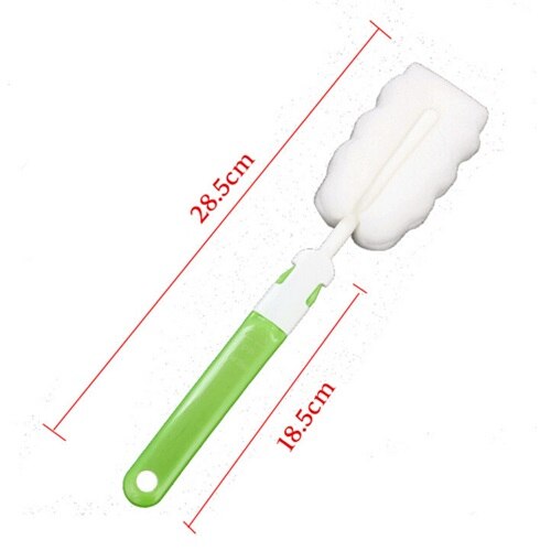 1 pz spugna biberon latte spazzola capezzolo pulizia tazza Scrubber spazzole di lavaggio strumento di pulizia della cucina accessori per bambini: Green
